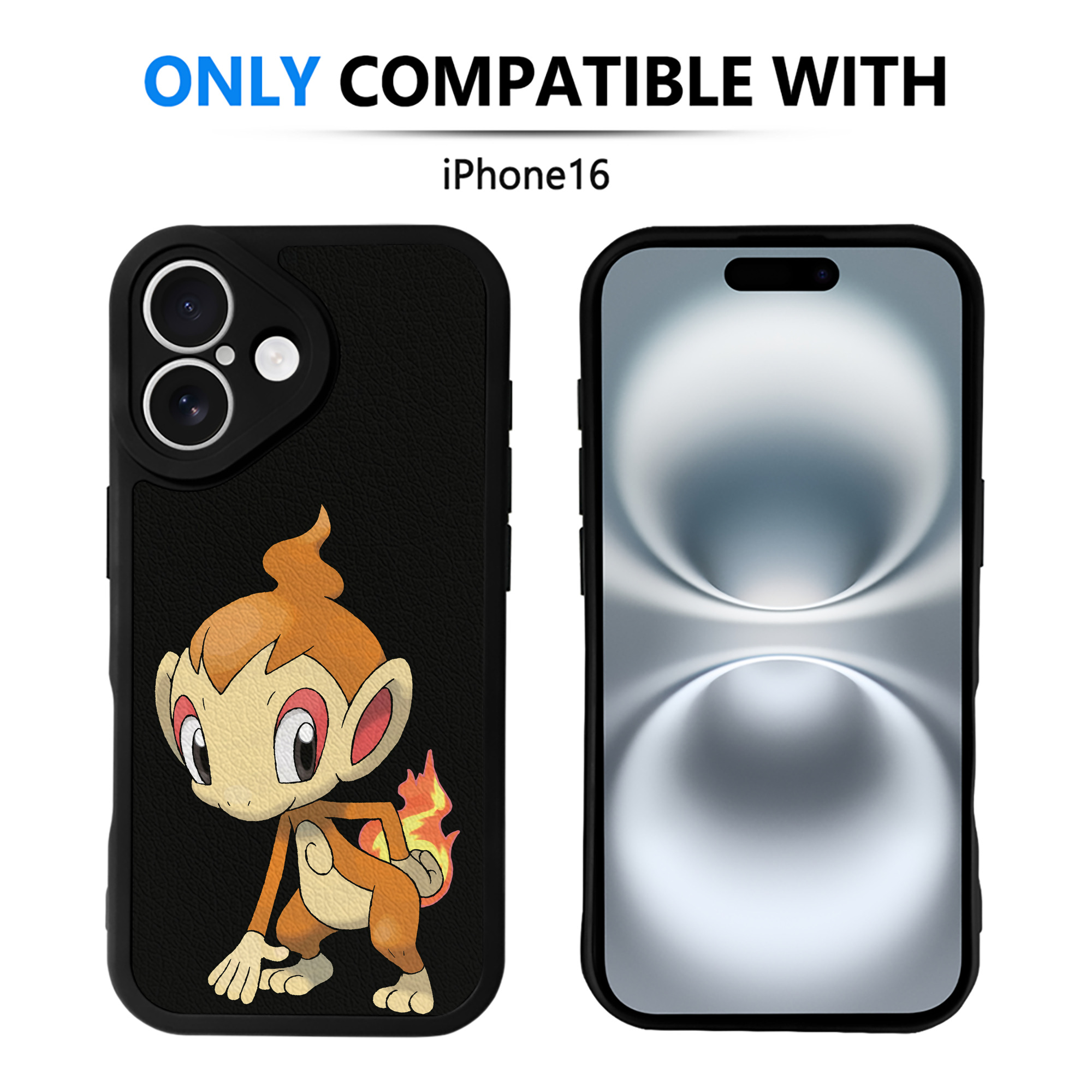 （画像用） ポケットモンスター Pokémon 【iPhone 16シリーズ対応】シリコンスマホケース（レザー調） 材質：シリコン